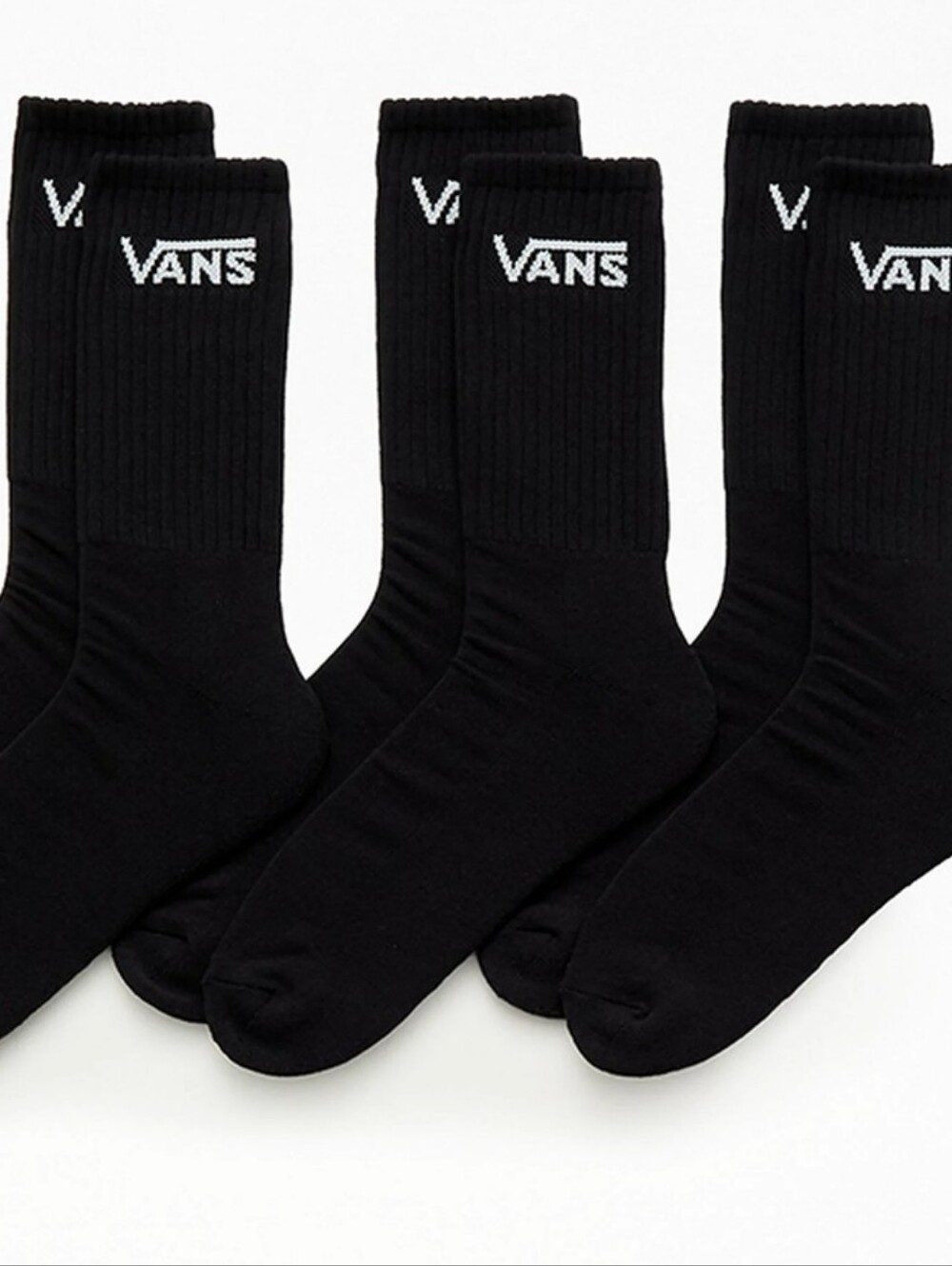 Vans Classic 3PK Crew Socks- Black